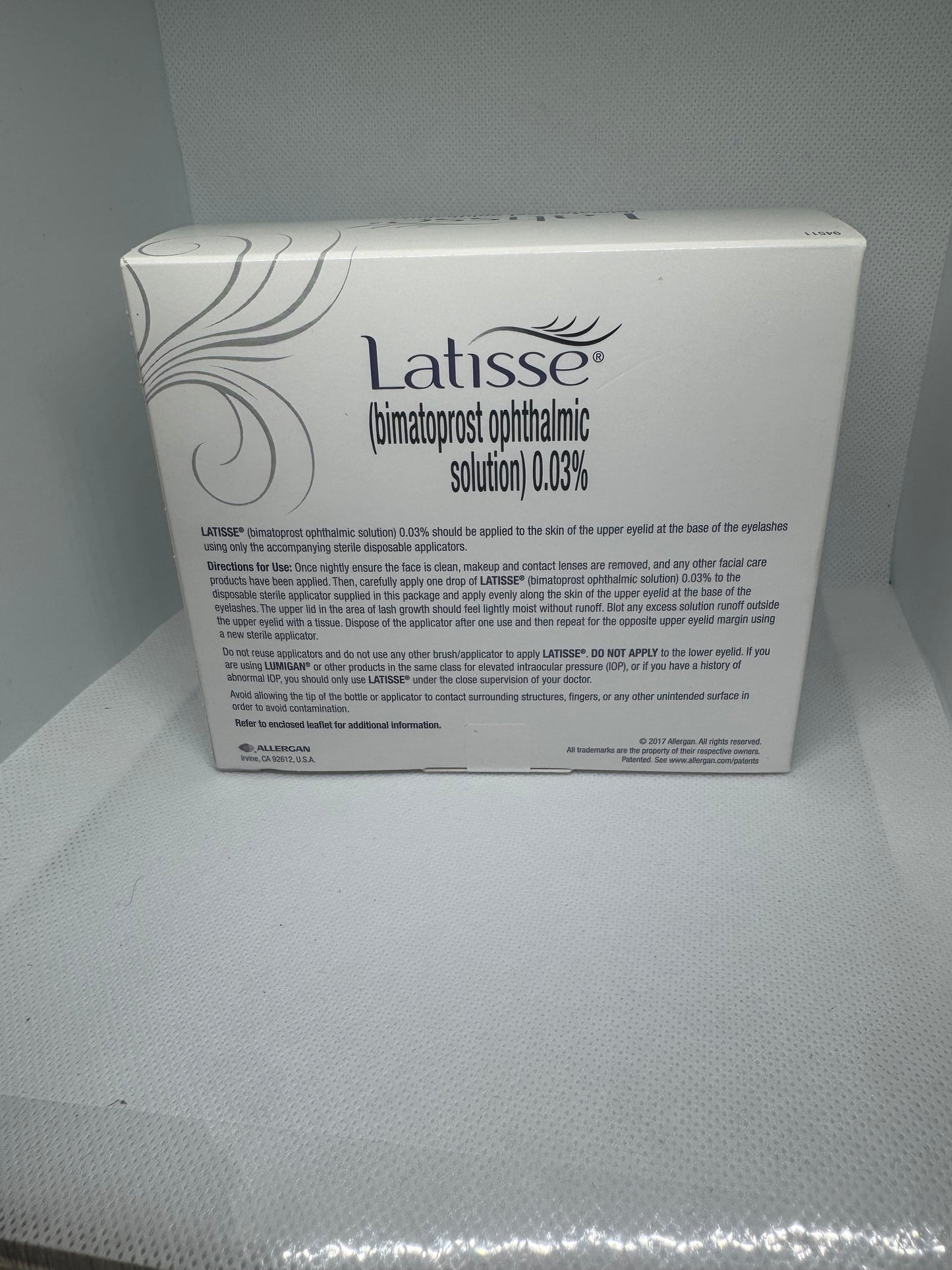 Latisse (bimatoprost) Opthalmic Solution 0.03% (5mL) with 140 applicators